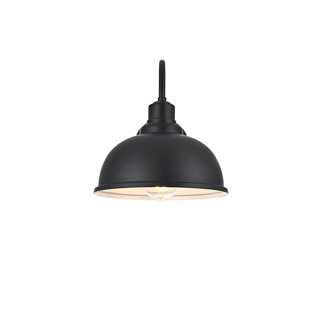Aron 9.5 Inch Outdoor Wall Sconce In Black. Picture 1