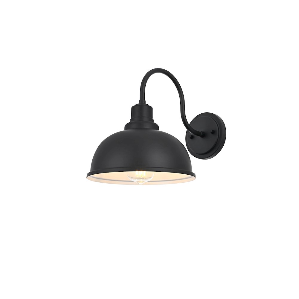 Aron 9.5 Inch Outdoor Wall Sconce In Black. Picture 3