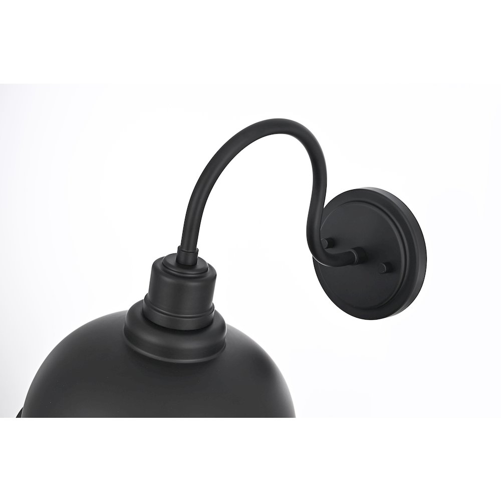 Aron 9.5 Inch Outdoor Wall Sconce In Black. Picture 5