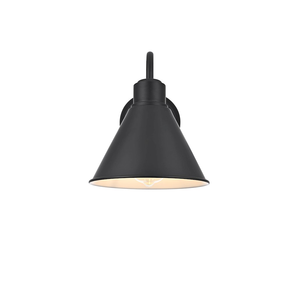 Colton 8 Inch Outdoor Wall Sconce In Black. Picture 1