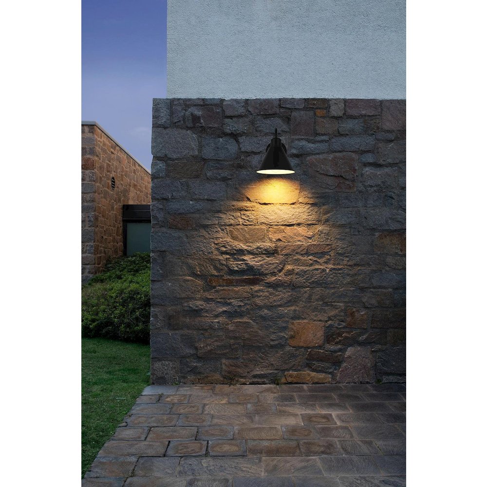 Colton 8 Inch Outdoor Wall Sconce In Black. Picture 2