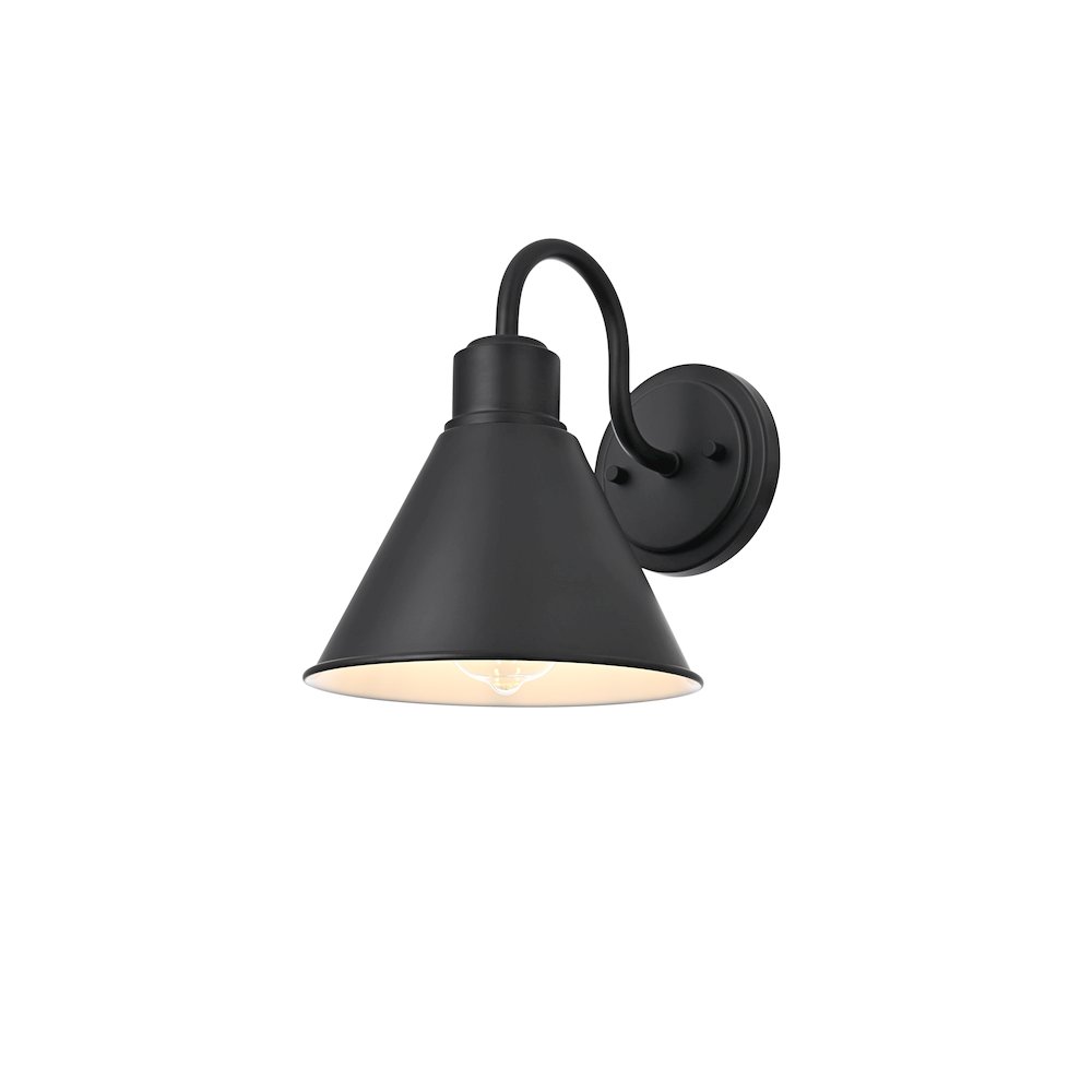 Colton 8 Inch Outdoor Wall Sconce In Black. Picture 3