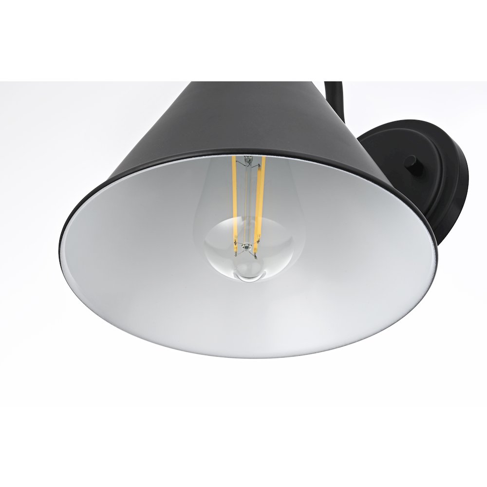 Colton 8 Inch Outdoor Wall Sconce In Black. Picture 4