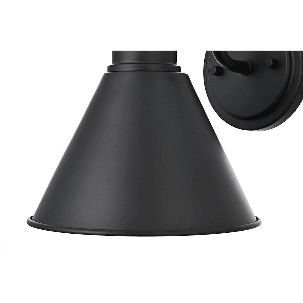 Colton 8 Inch Outdoor Wall Sconce In Black. Picture 6