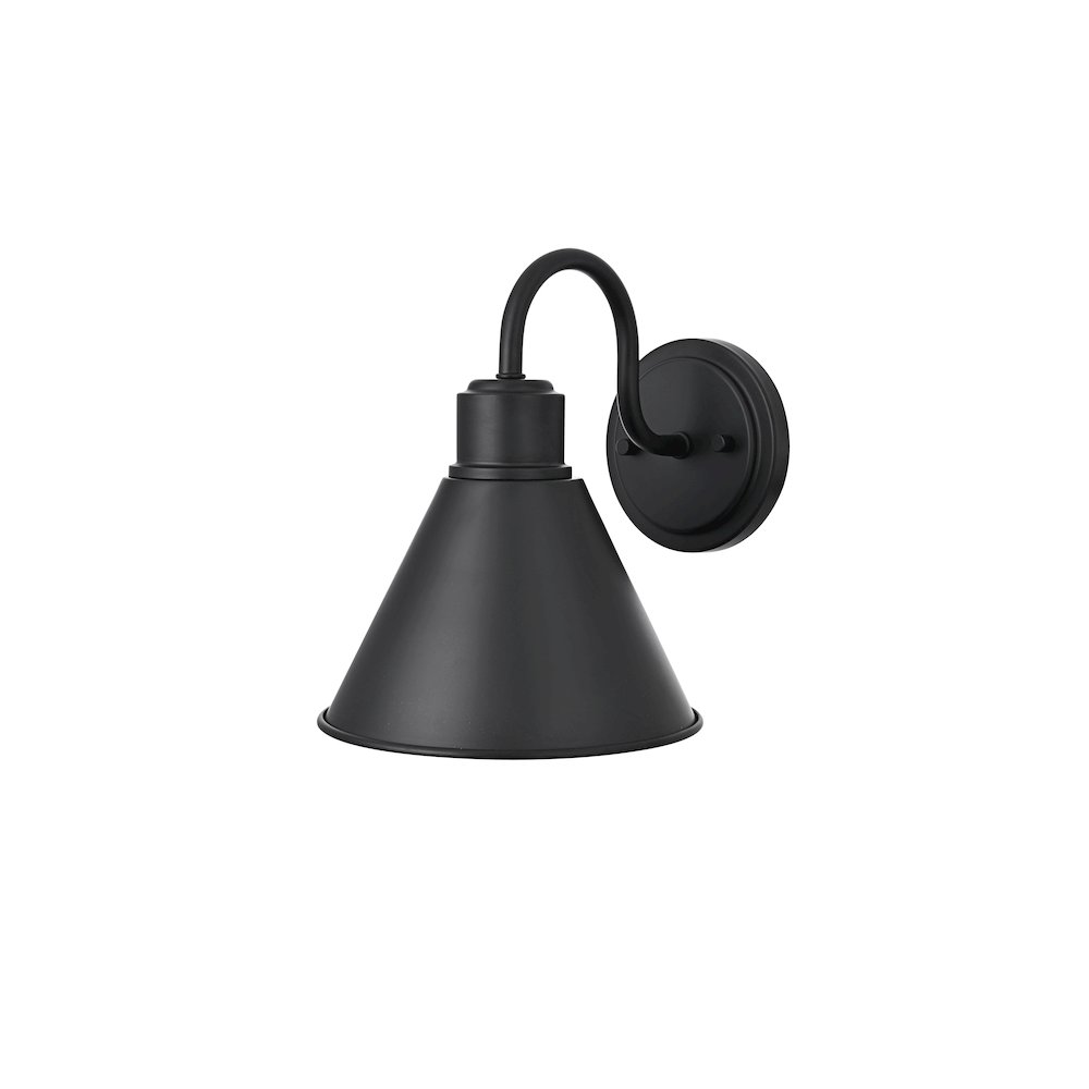 Colton 8 Inch Outdoor Wall Sconce In Black. Picture 7