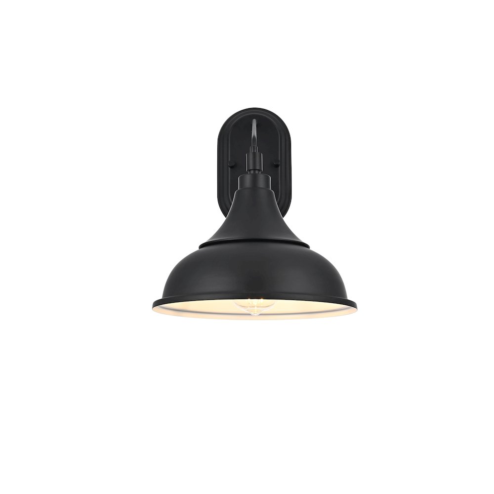 Elian 11 Inch Outdoor Wall Sconce In Black. Picture 1