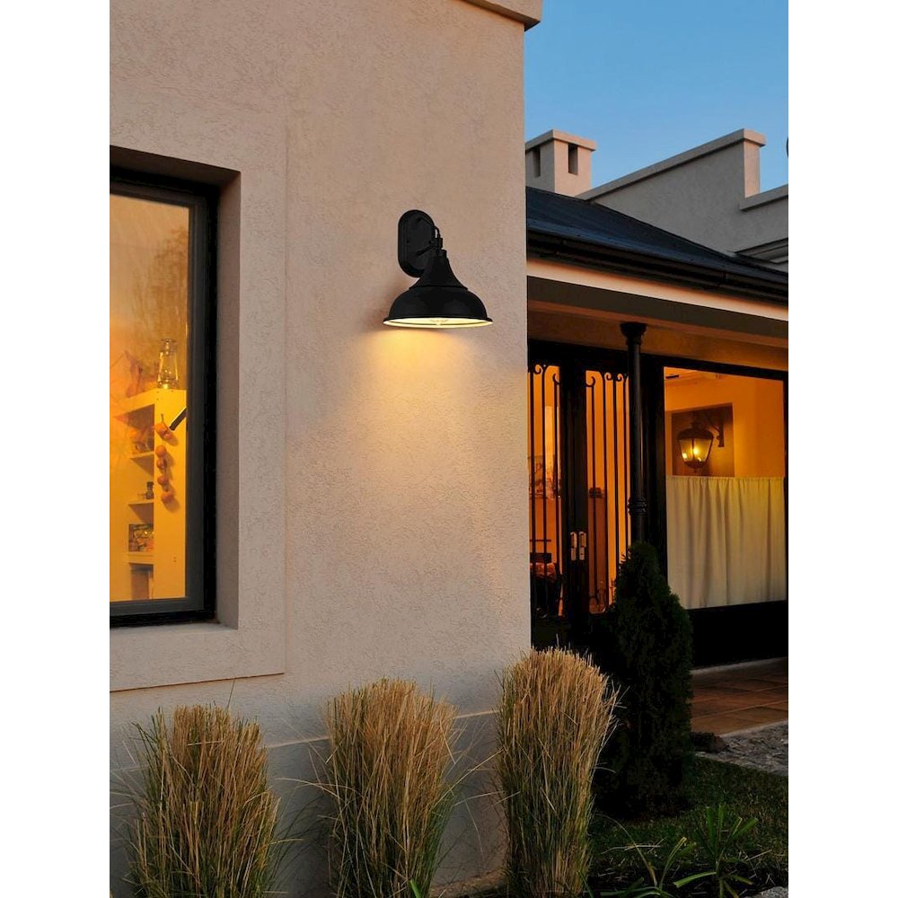 Elian 11 Inch Outdoor Wall Sconce In Black. Picture 2