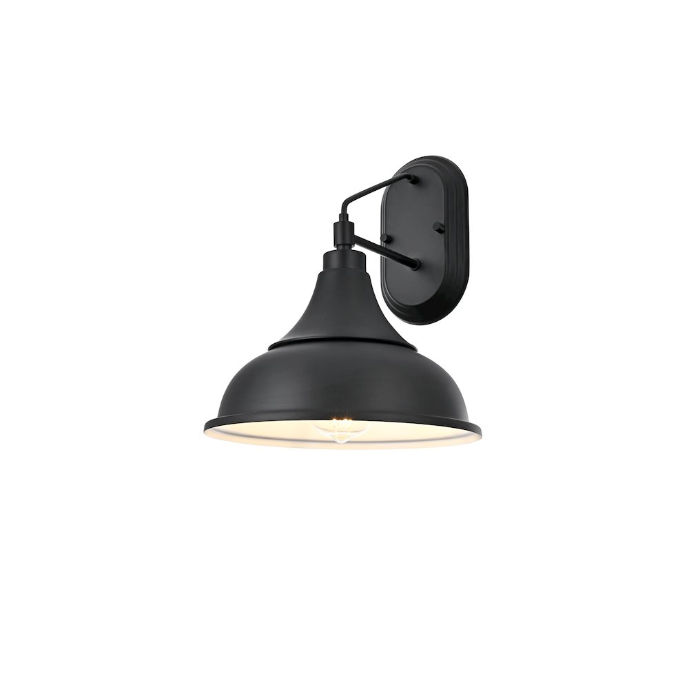 Elian 11 Inch Outdoor Wall Sconce In Black. Picture 3