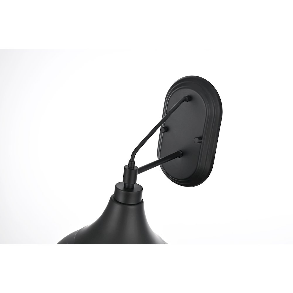 Elian 11 Inch Outdoor Wall Sconce In Black. Picture 5