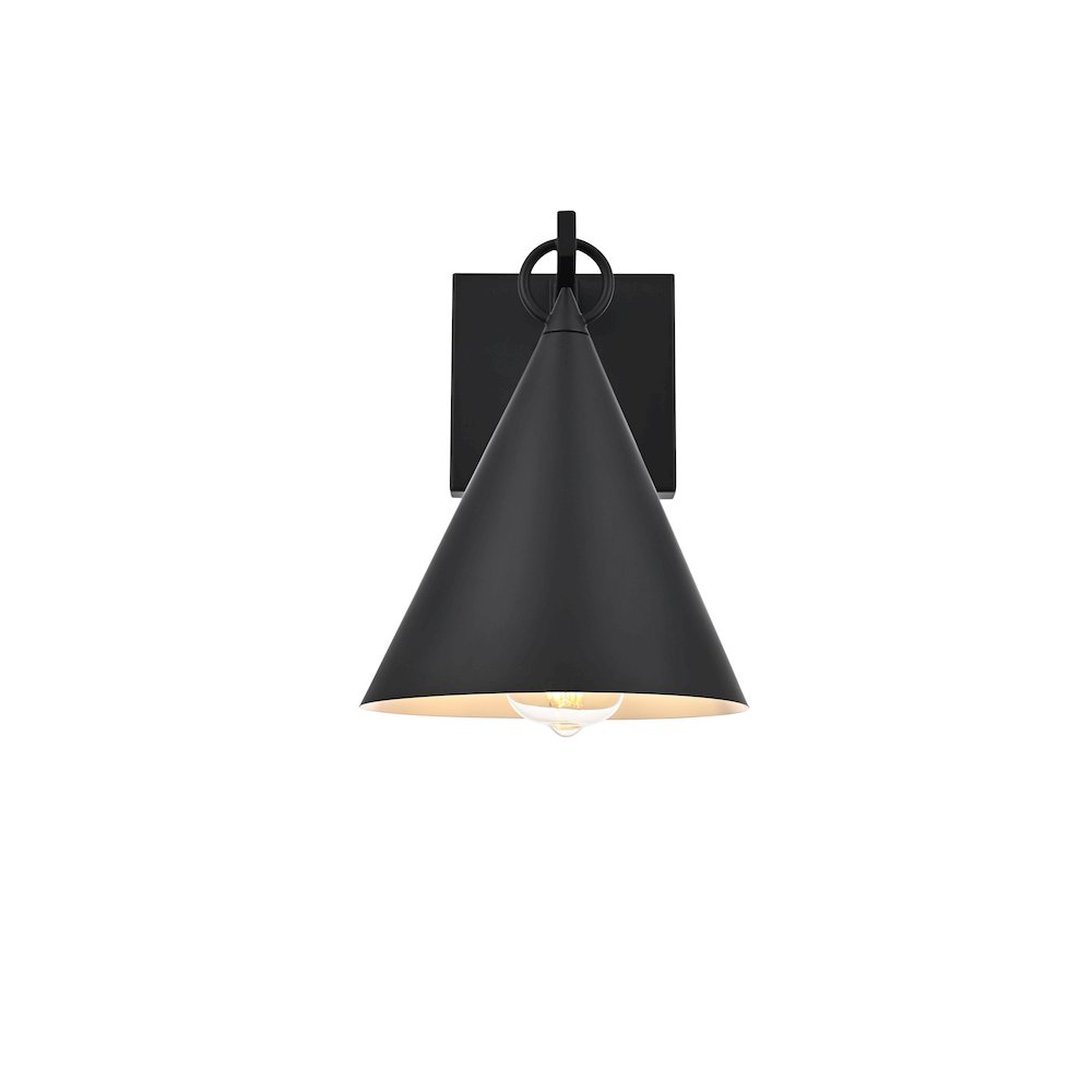 Hendrix 8 Inch Outdoor Wall Sconce In Black. Picture 1