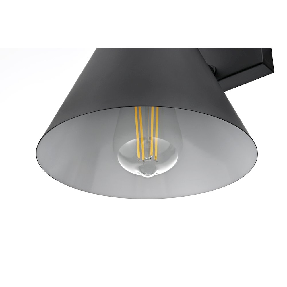 Hendrix 8 Inch Outdoor Wall Sconce In Black. Picture 4