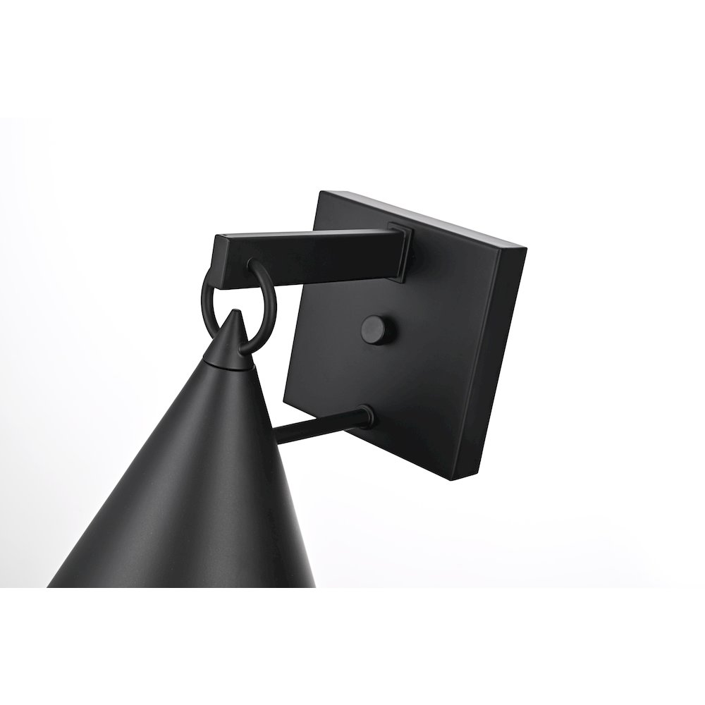 Hendrix 8 Inch Outdoor Wall Sconce In Black. Picture 5