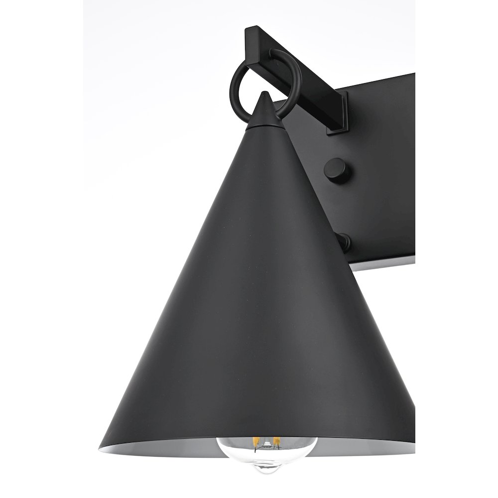Hendrix 8 Inch Outdoor Wall Sconce In Black. Picture 6