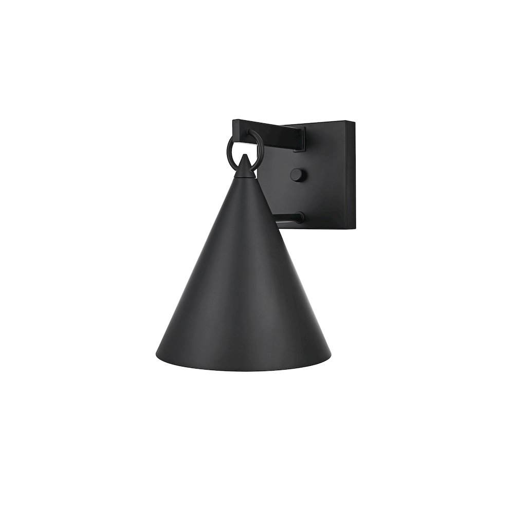 Hendrix 8 Inch Outdoor Wall Sconce In Black. Picture 7