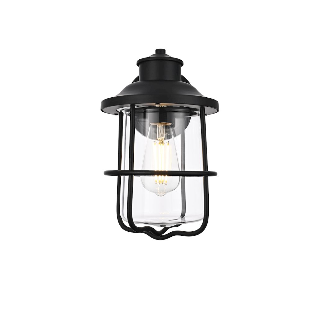 Huxley 7 Inch Outdoor Wall Sconce In Black. Picture 1