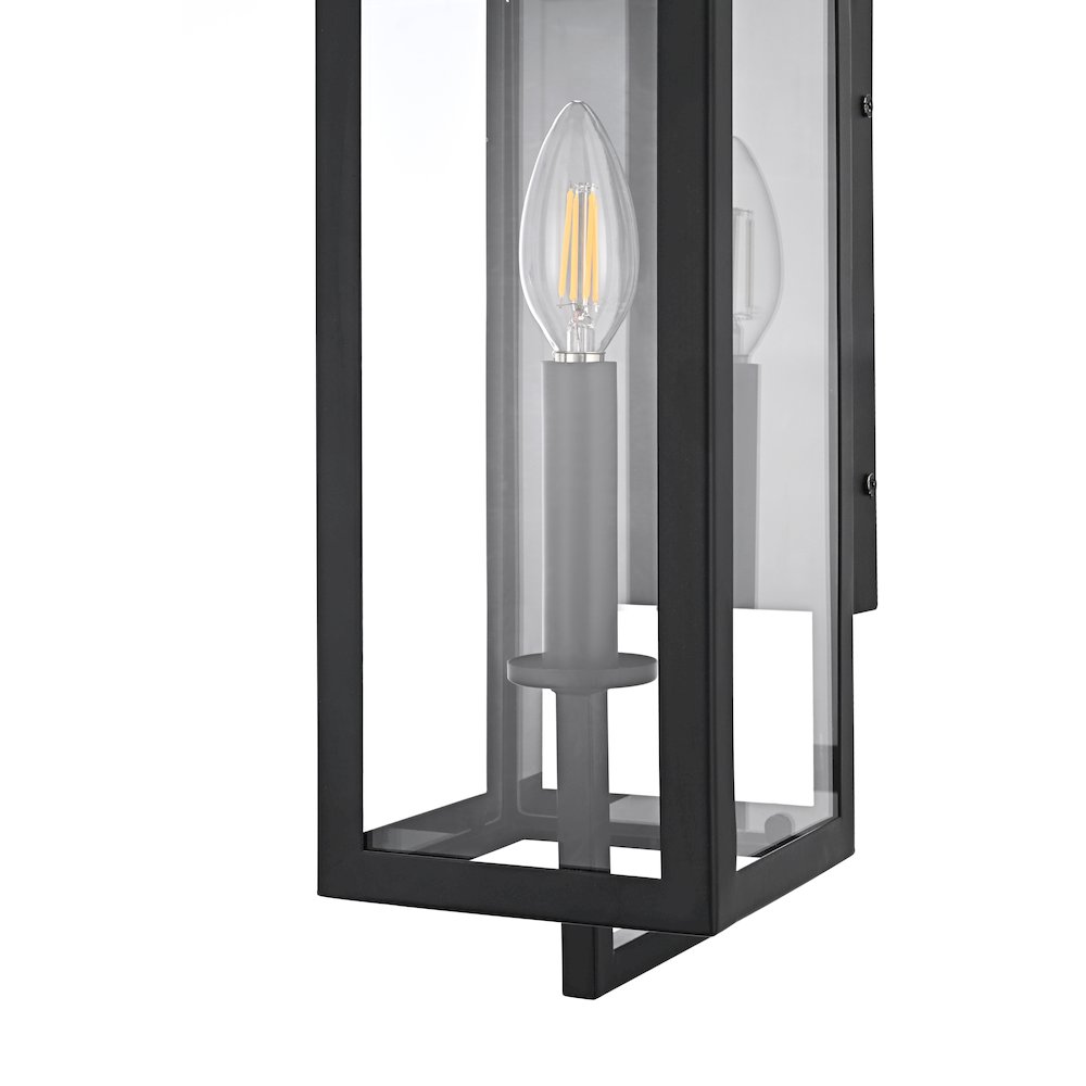 Jairo 5 Inch Outdoor Wall Sconce In Black. Picture 6
