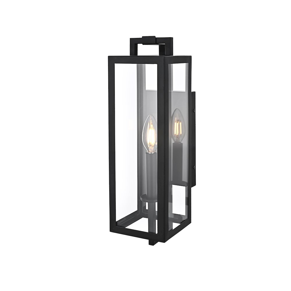 Jairo 5 Inch Outdoor Wall Sconce In Black. Picture 7