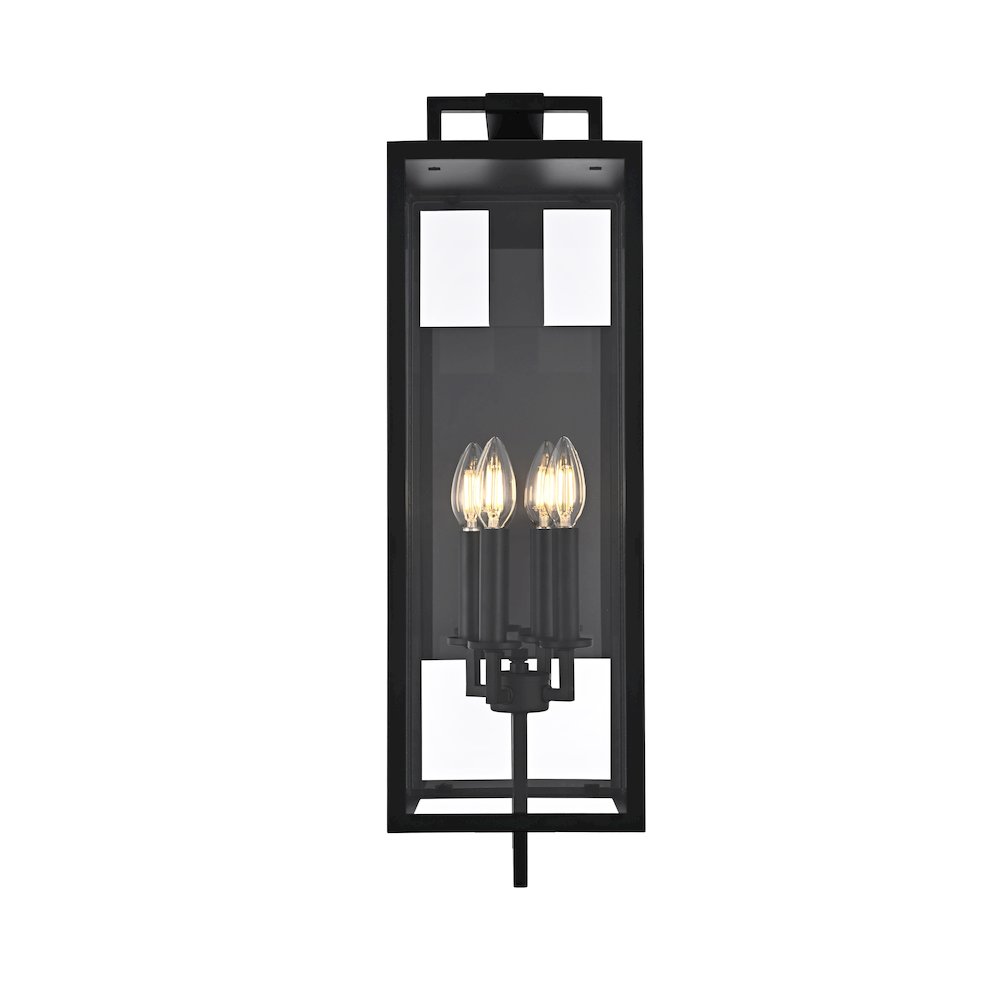 Jairo 8 Inch Outdoor Wall Sconce In Black. Picture 1