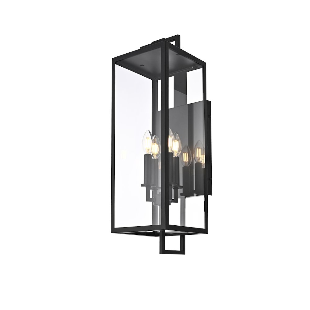 Jairo 8 Inch Outdoor Wall Sconce In Black. Picture 3