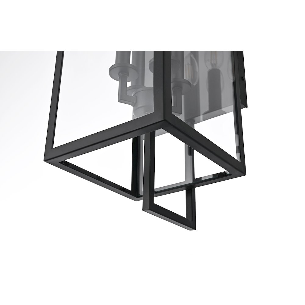 Jairo 8 Inch Outdoor Wall Sconce In Black. Picture 4