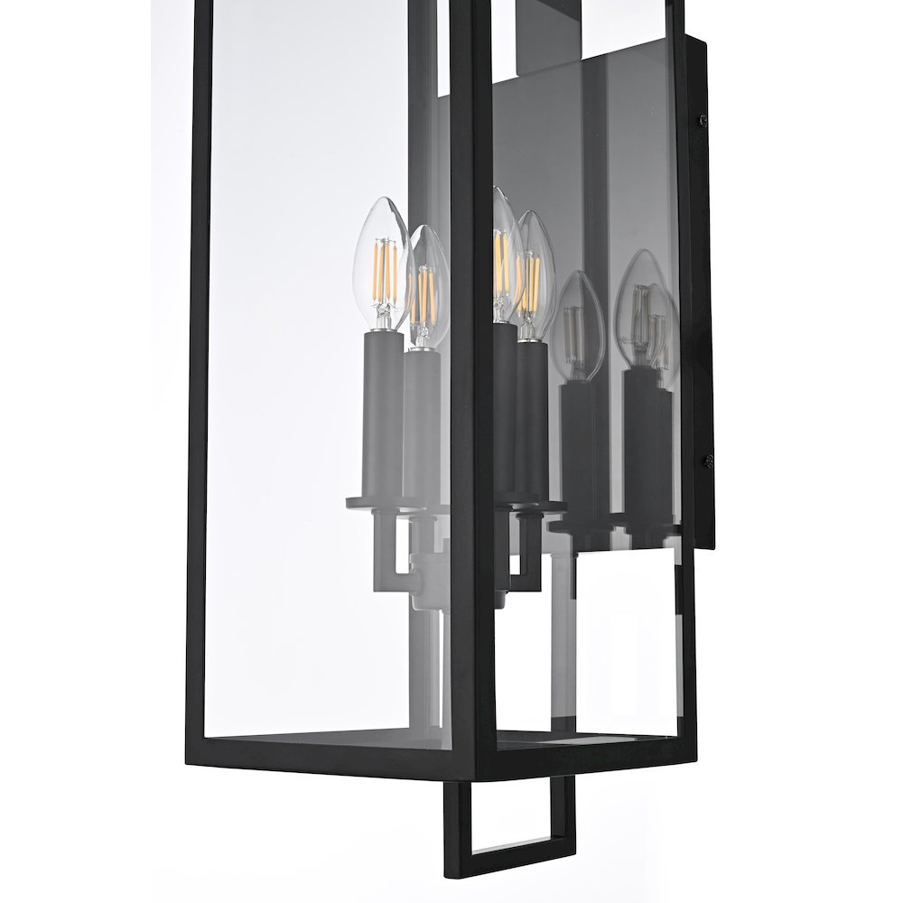 Jairo 8 Inch Outdoor Wall Sconce In Black. Picture 6