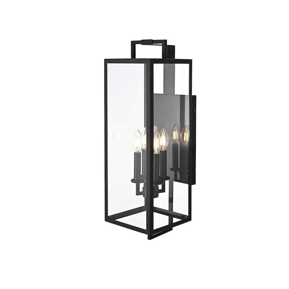 Jairo 8 Inch Outdoor Wall Sconce In Black. Picture 7