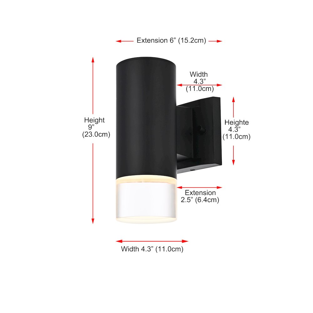 Jase 5 Inch Outdoor Wall Sconce In Black. Picture 8