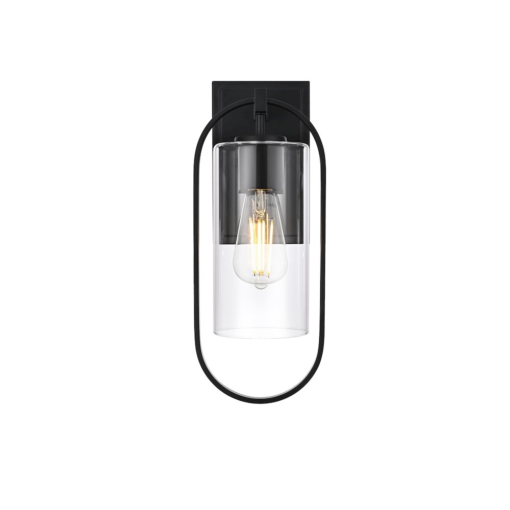 Jaxson 6 Inch Outdoor Wall Sconce In Black. Picture 1