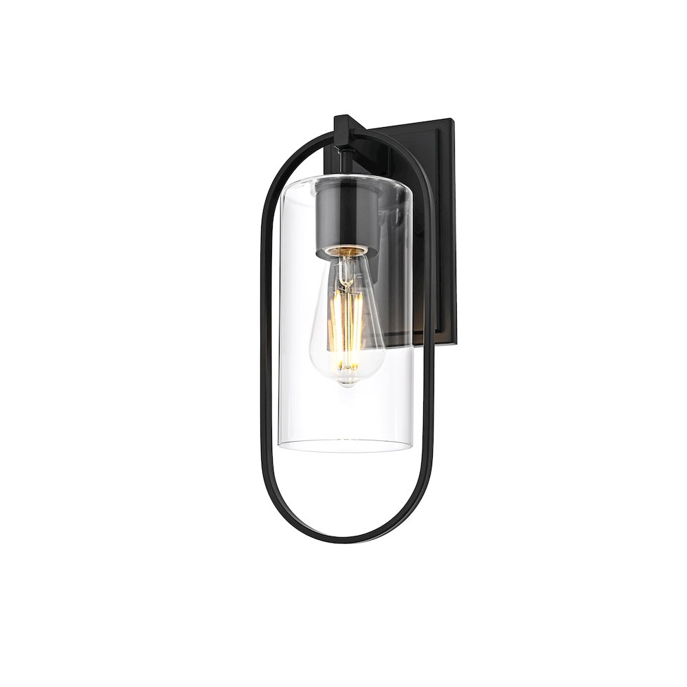 Jaxson 6 Inch Outdoor Wall Sconce In Black. Picture 3