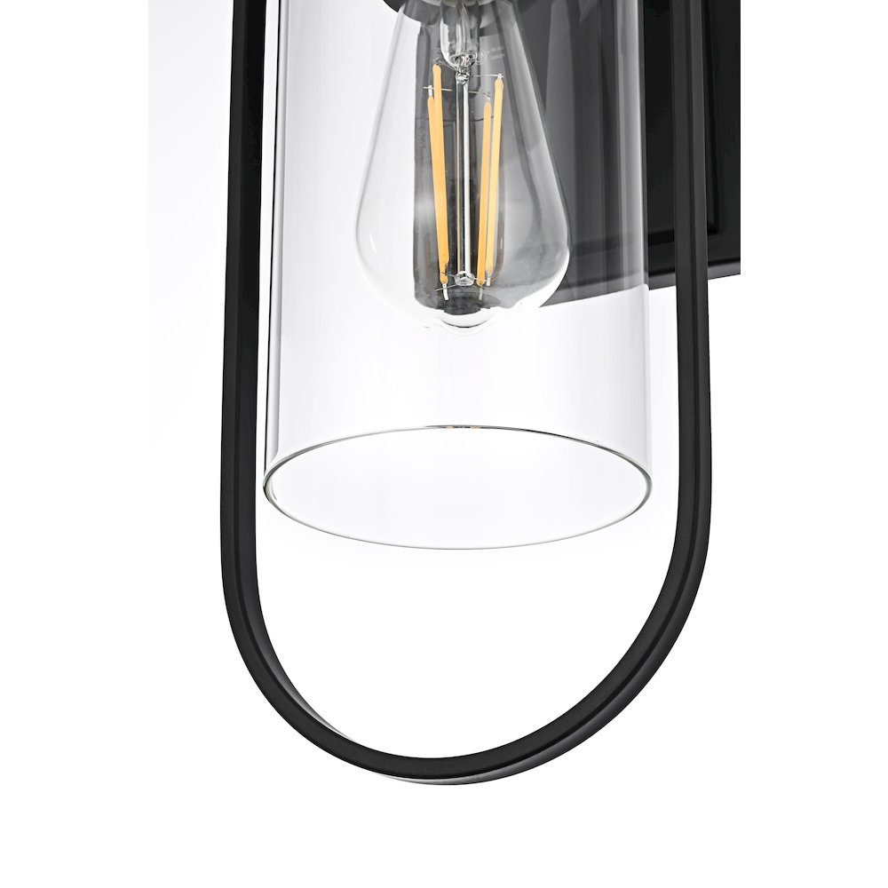 Jaxson 6 Inch Outdoor Wall Sconce In Black. Picture 4