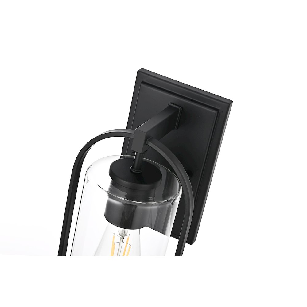 Jaxson 6 Inch Outdoor Wall Sconce In Black. Picture 5