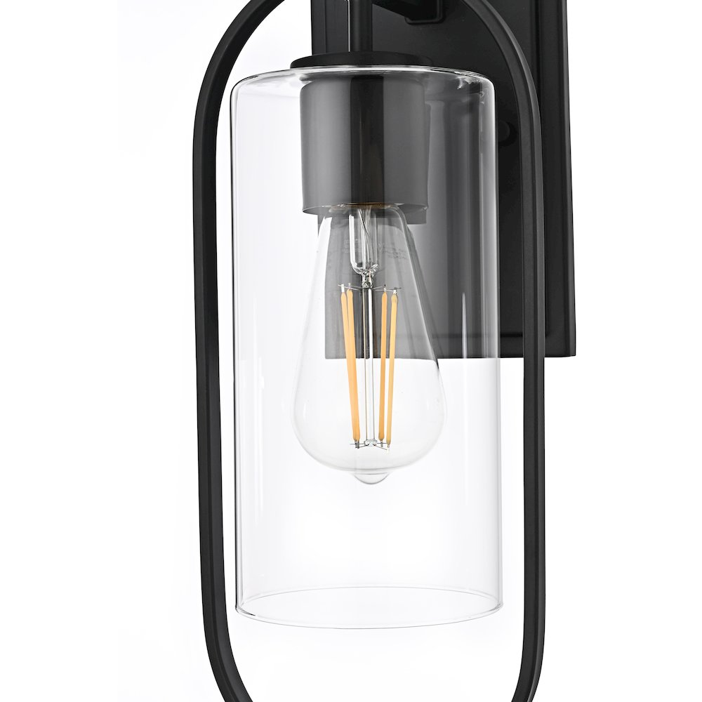 Jaxson 6 Inch Outdoor Wall Sconce In Black. Picture 6
