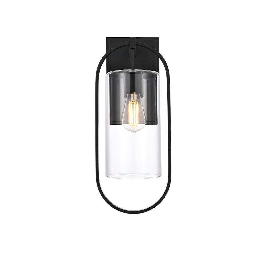 Jaxson 8 Inch Outdoor Wall Sconce In Black. Picture 1
