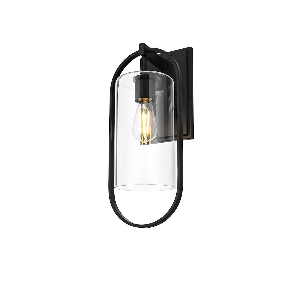 Jaxson 8 Inch Outdoor Wall Sconce In Black. Picture 3