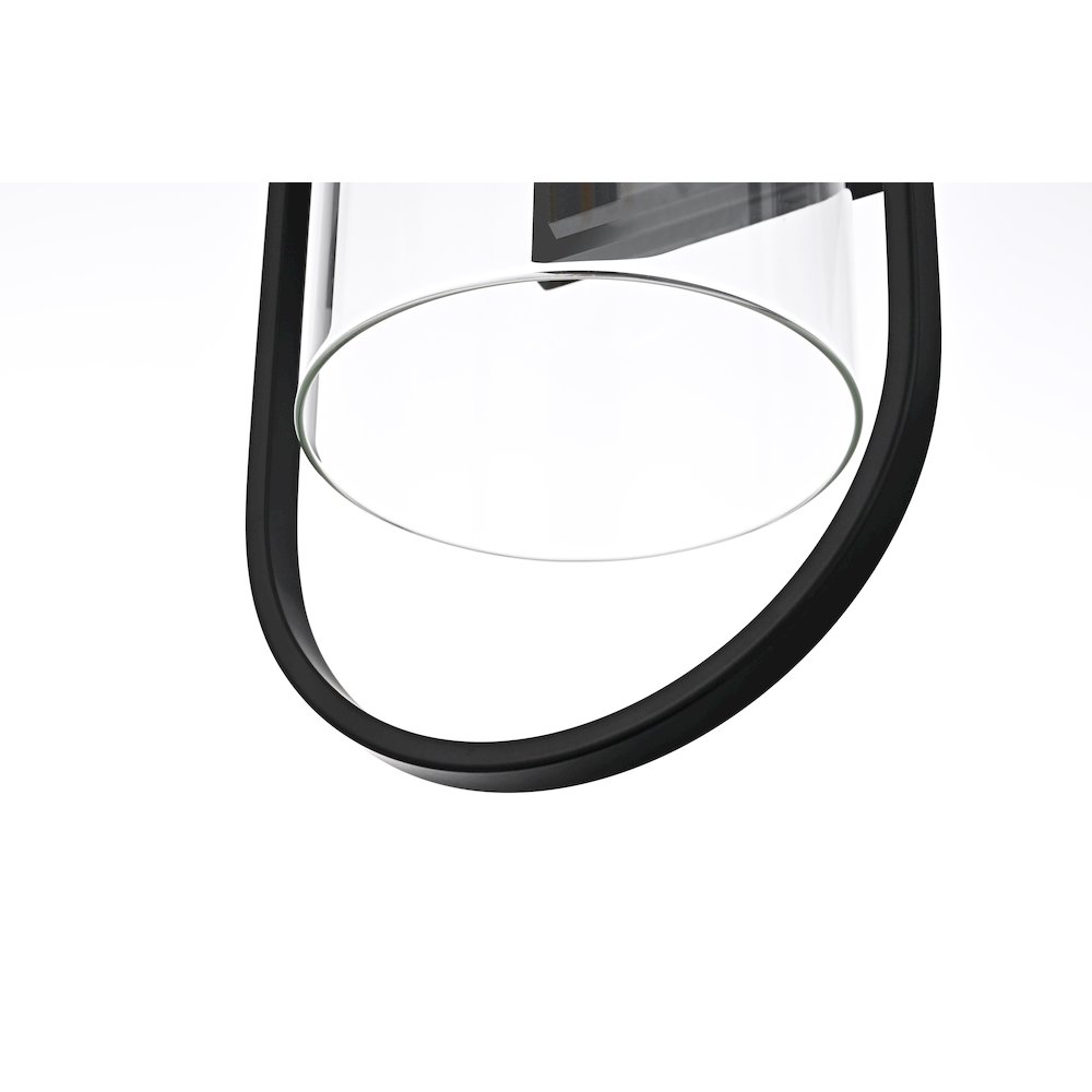 Jaxson 8 Inch Outdoor Wall Sconce In Black. Picture 4