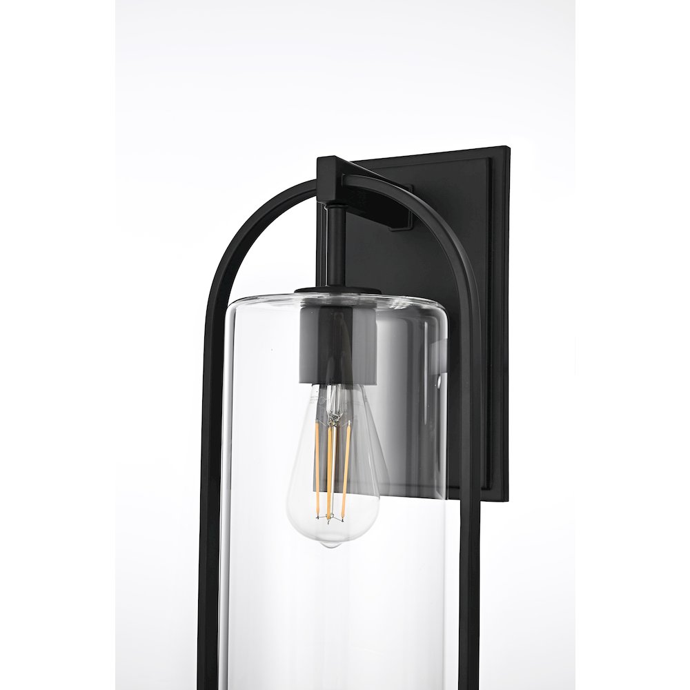 Jaxson 8 Inch Outdoor Wall Sconce In Black. Picture 6