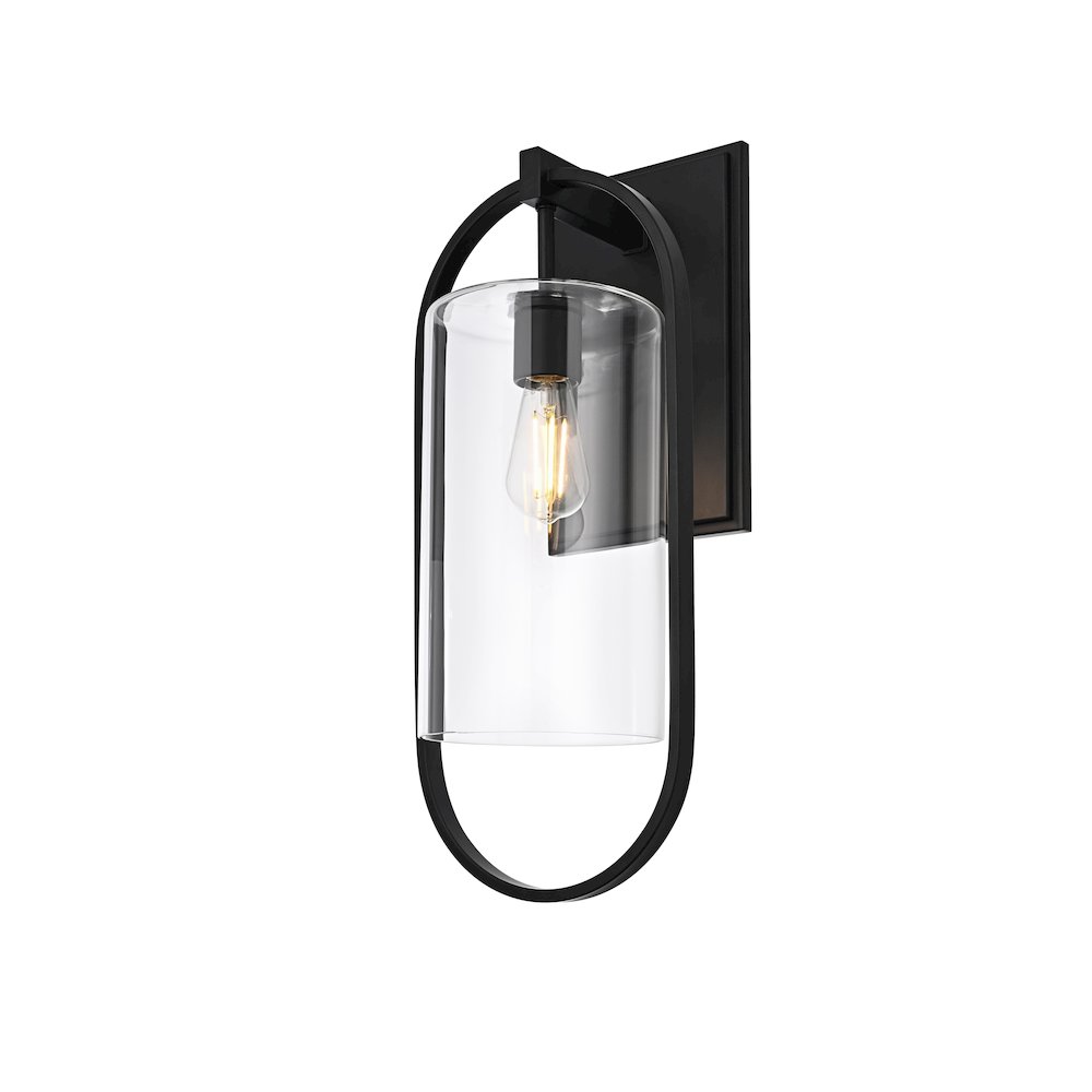 Jaxson 10 Inch Outdoor Wall Sconce In Black. Picture 3
