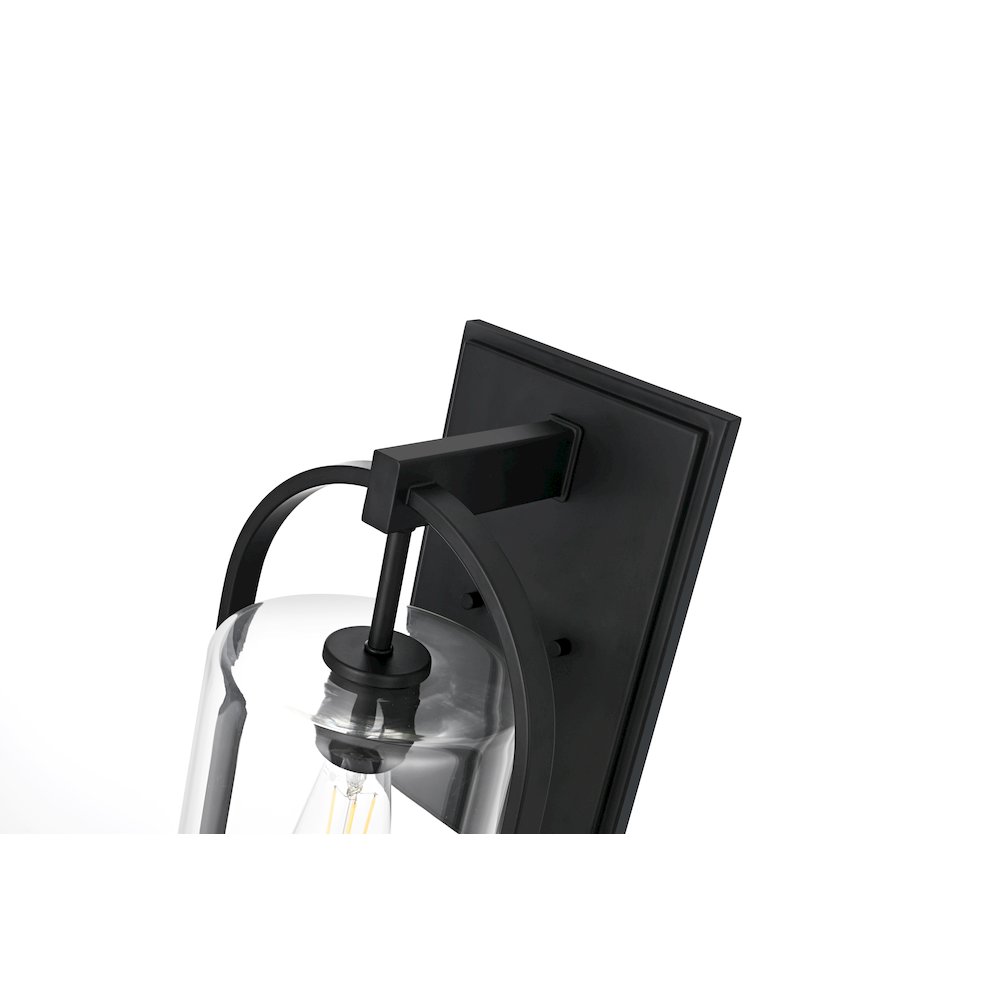 Jaxson 10 Inch Outdoor Wall Sconce In Black. Picture 5
