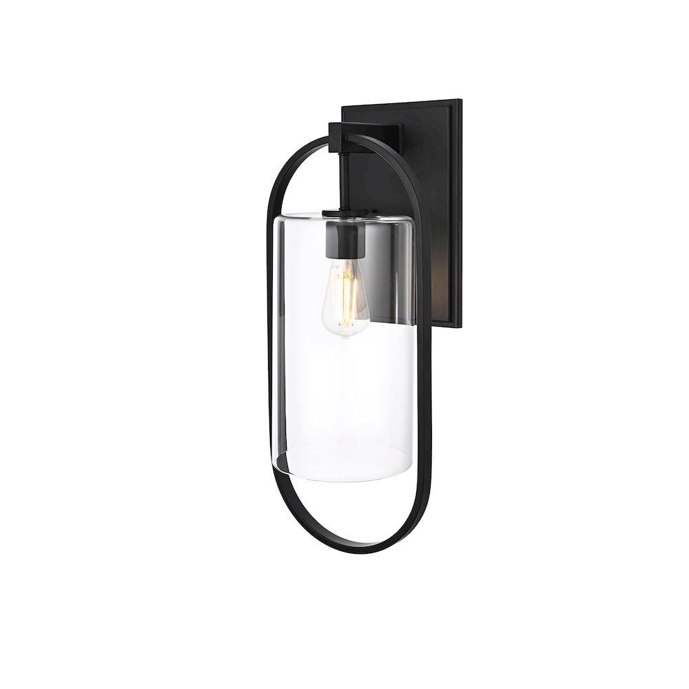 Jaxson 10 Inch Outdoor Wall Sconce In Black. Picture 7