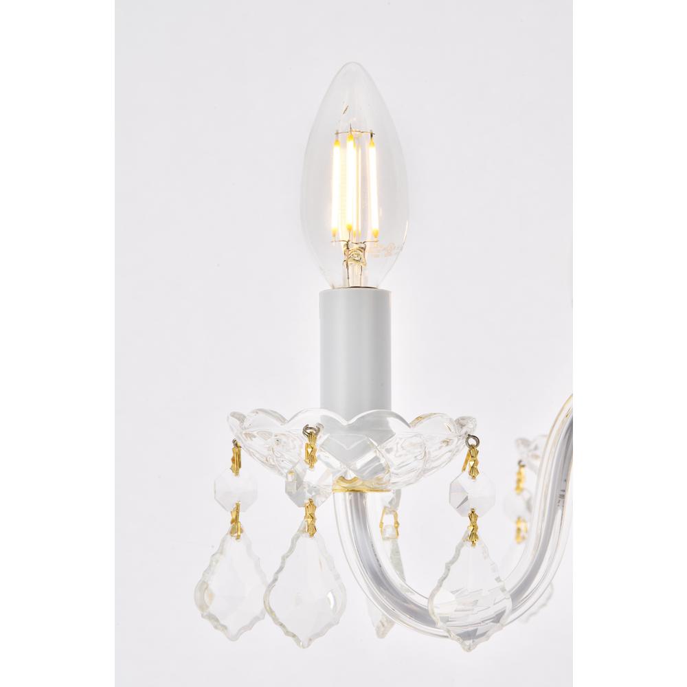 Rococo 4 light Gold Pendant Clear Royal Cut Crystal. Picture 4