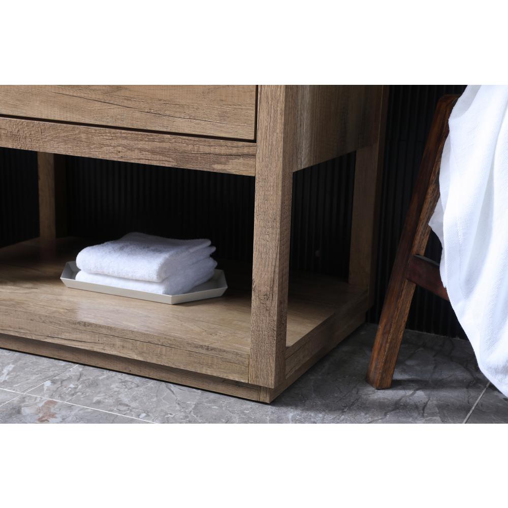 30 Inch SIngle Bathroom Vanity In Natural Oak. Picture 6