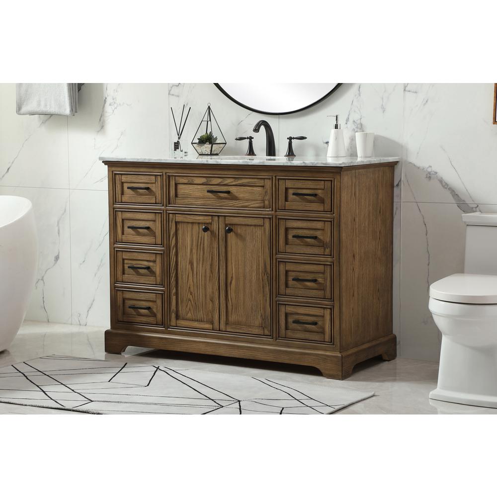 48 inch Single bathroom vanity in driftwood. Picture 2