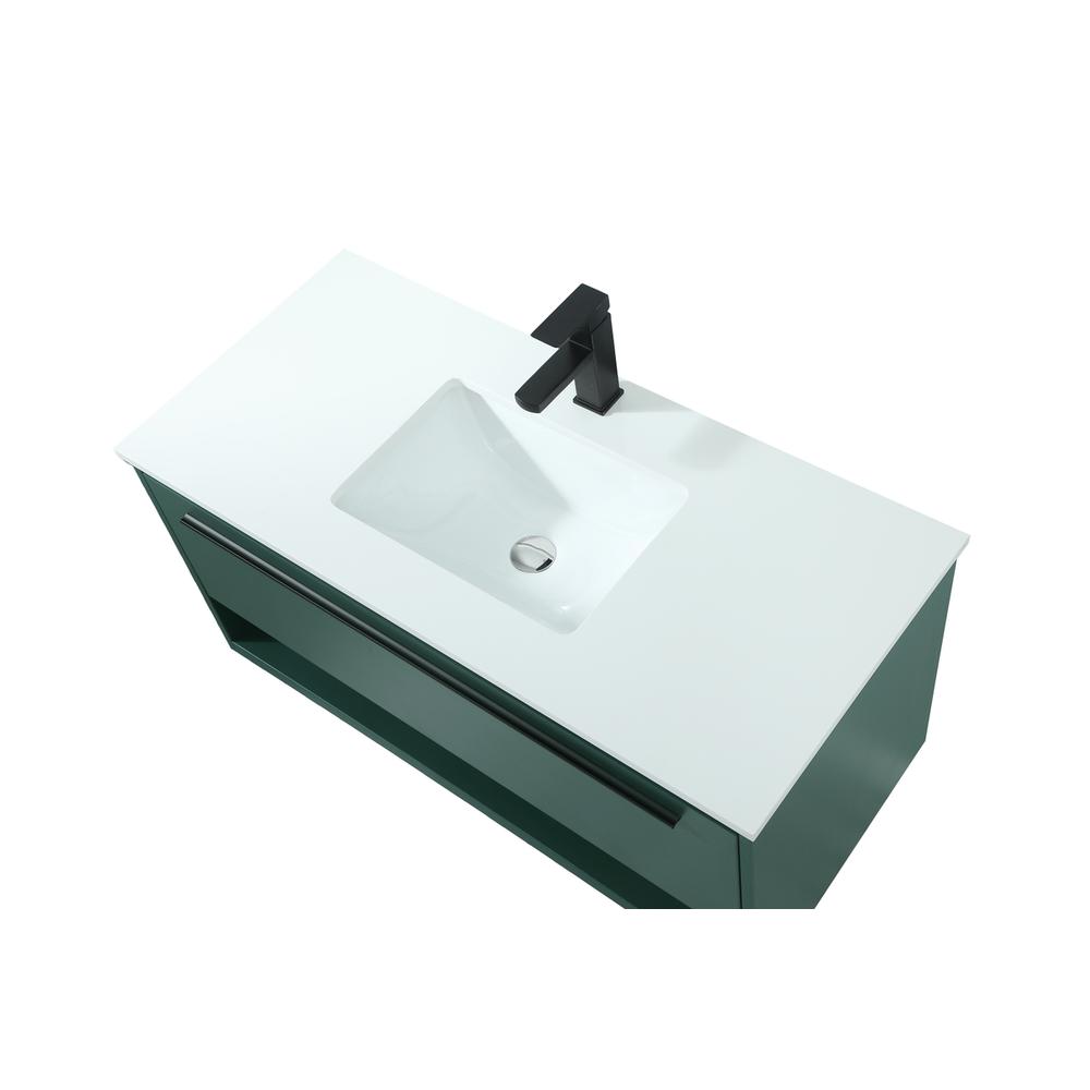 40 inch Single bathroom vanity in green. Picture 10