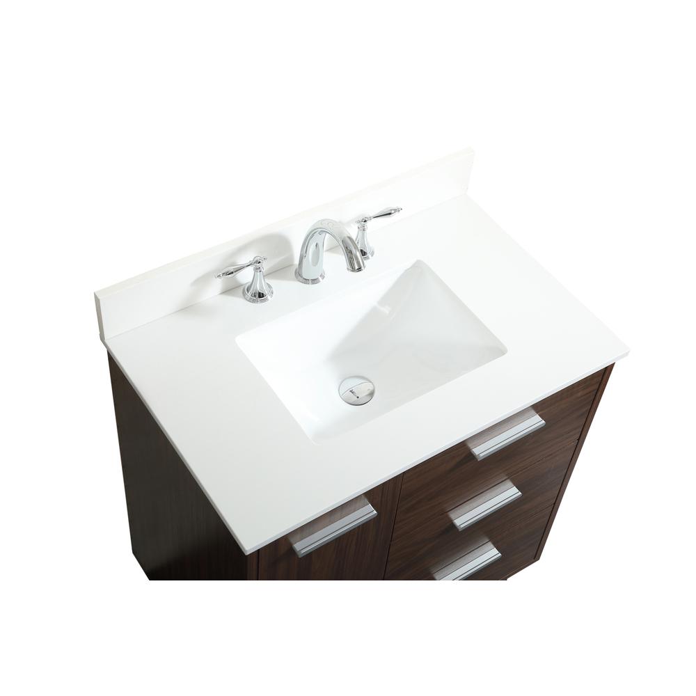 30 inch bathroom vanity in Walnut with backsplash. Picture 10