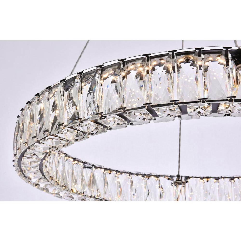 Monroe 26 inch LED round Single pendant in black. Picture 3