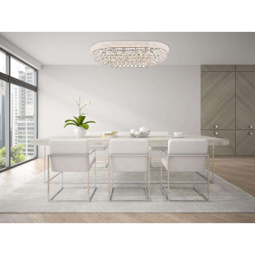 Primo 18 light Chrome Flush Mount Clear Royal Cut Crystal. Picture 8