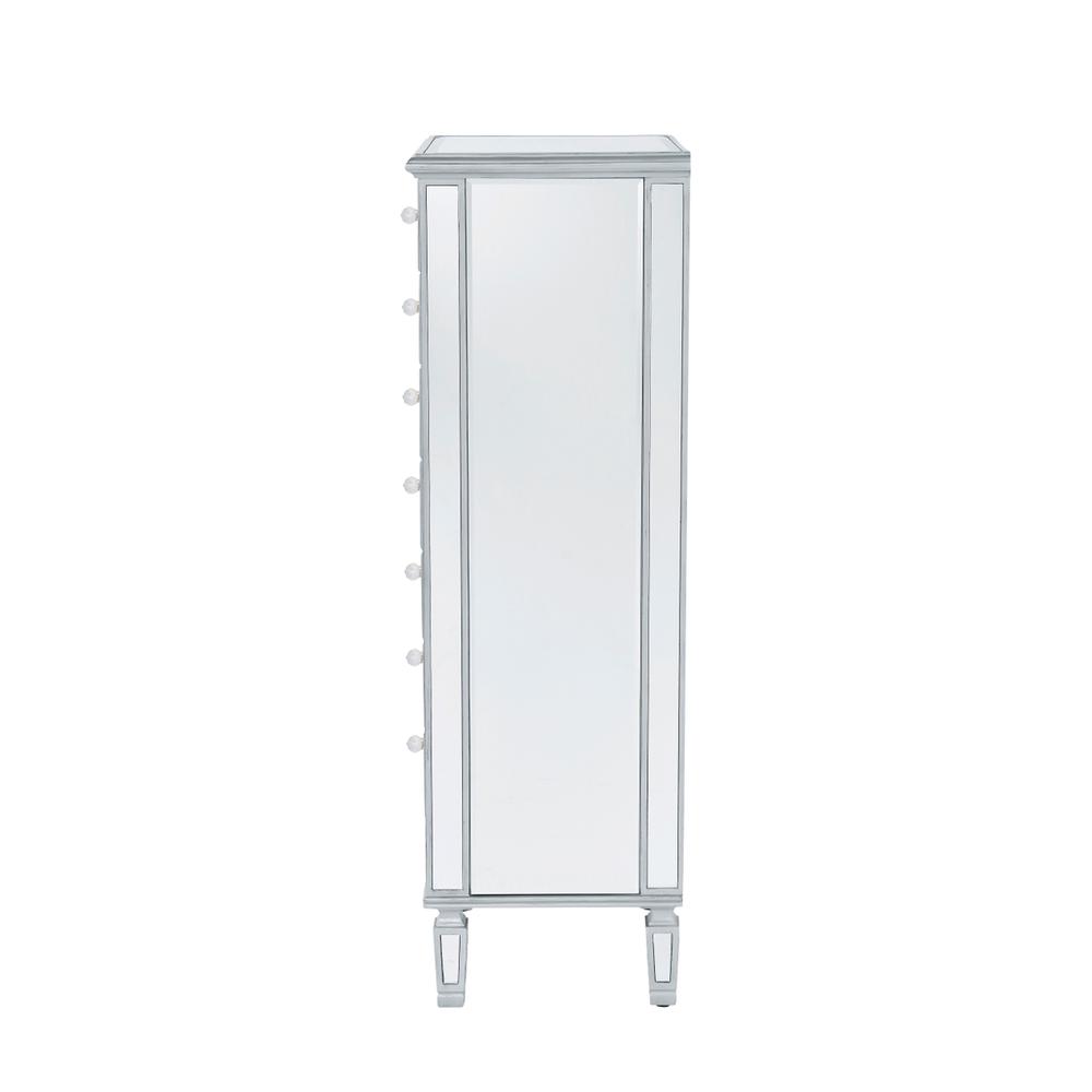 Lingerie Chest 7 drawers 20in. W x 15in. D x 48in. H in antique silver paint. Picture 9