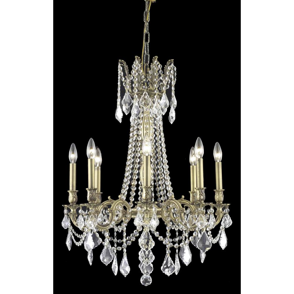 Rosalia 8 light French Gold Chandelier Clear Royal Cut Crystal. Picture 1