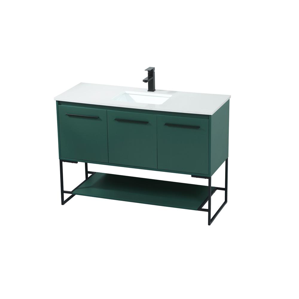 48 inch Single bathroom vanity in green. Picture 8