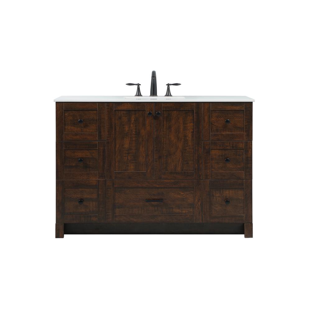 48 inch Single bathroom vanity in expresso. Picture 1